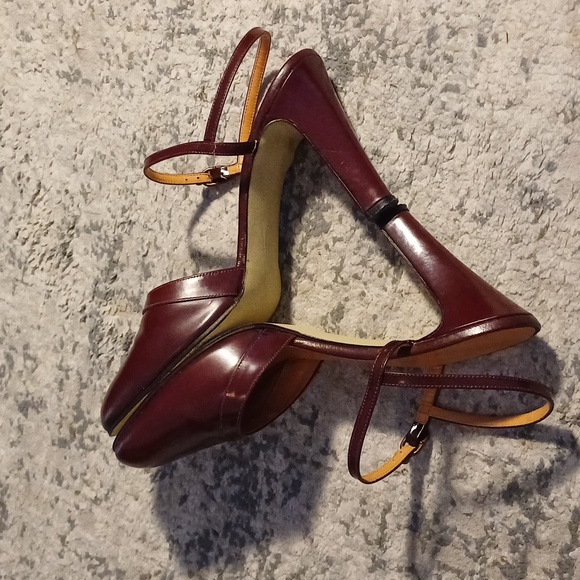 Etienne Aigner vintage leather slingback heels 10 N - Picture 13 of 17